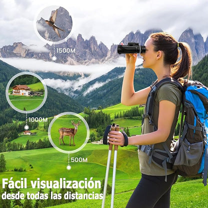 Telescopio monocular de alta potencia OptiMax® adaptable a tu móvil