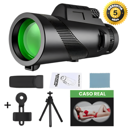 Telescopio monocular de alta potencia OptiMax® adaptable a tu móvil